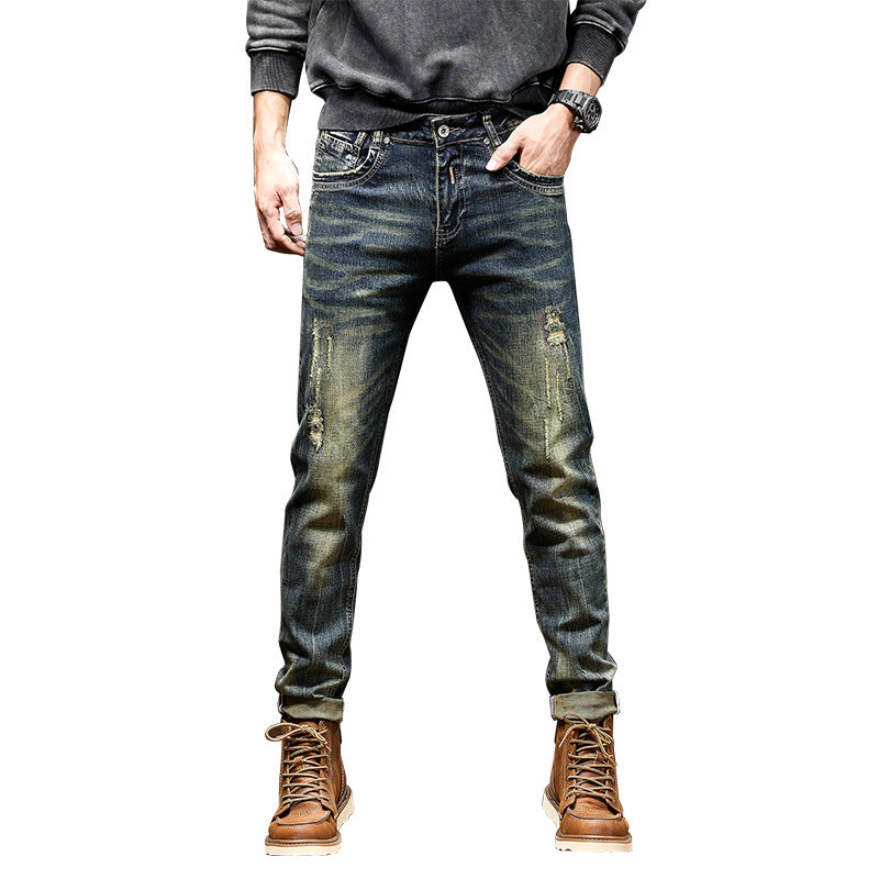 High-end Jeans Men's Stretch Nostalgic Retro