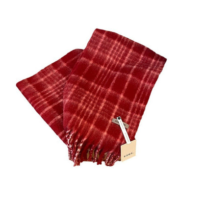 Advanced Plaid Scarf Autumn Winter Women Vintage