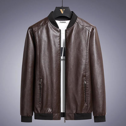 Men's Plus Size Leather Jacket Coat