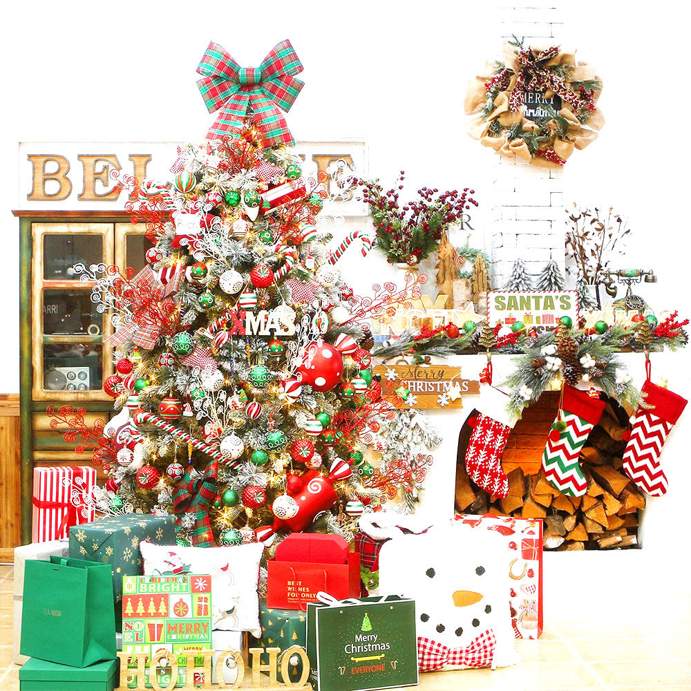 Electroplating Hand-painted Plastic Ball Christmas Tree Decoration Pendant