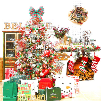 Electroplating Hand-painted Plastic Ball Christmas Tree Decoration Pendant