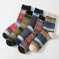 Retro Large Square Wool Socks