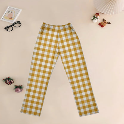 Cotton-like Printed Checkered Homewear