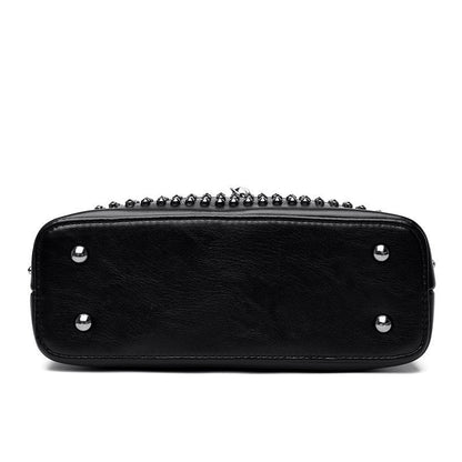 Multi-rivet Portable Fashion Handbag Trendy Tassel Single Shoulder Messenger