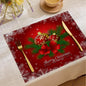 Christmas Digital Printing Placemat Linen Insulation Antifouling Decoration
