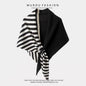 New Wool Color-block Striped Shawl For Women