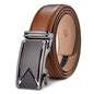 Genuine Leather Men's M Letter Comfort Click Belt Business New