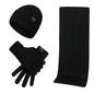 Thermal Knitting Hat Scarf And Gloves Three-piece Set