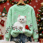3D Digital Print Pattern Christmas Women's Flannel Sweatshirt