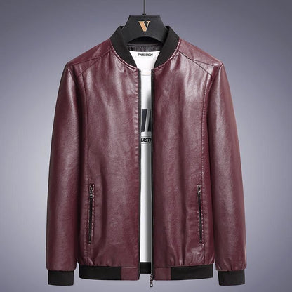 Men's Plus Size Leather Jacket Coat