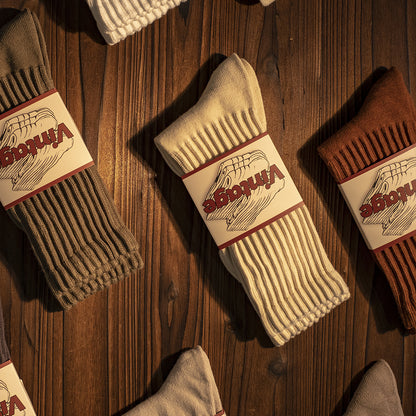 Men's Japanese-style Retro American Long Socks Thick Needle Long Tube