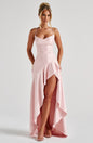 Women's Backless Ruffles Maxi Dress - Evening Party
