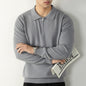 Men's Business Half-Zip Polo Collar Knitted Sweater