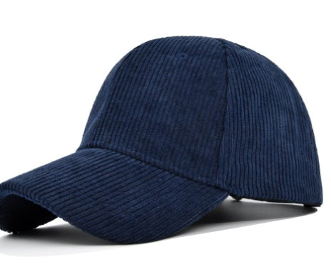 Versatile Face Small Curved Brim Corduroy Hat