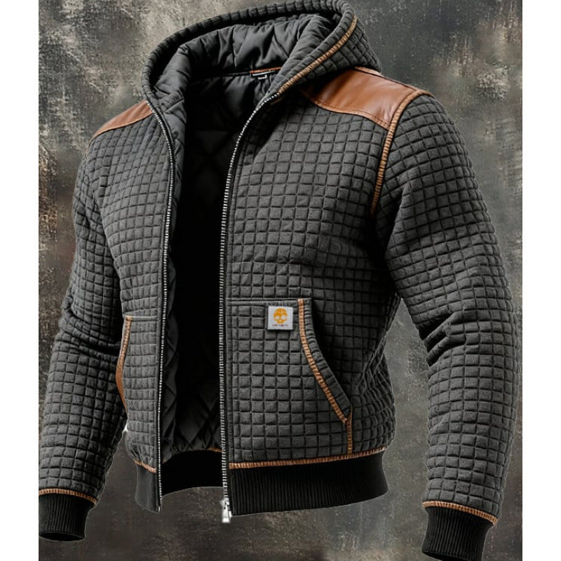 Men's Fleece-Lined Thick Hooded Jacket