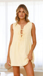 Women's Casual Versatile V-neck Ribbed Tank Dress