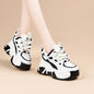 Thick Bottom Heightened Daddy Shoes Women Autumn And Winter New Color Matching Casual Sports