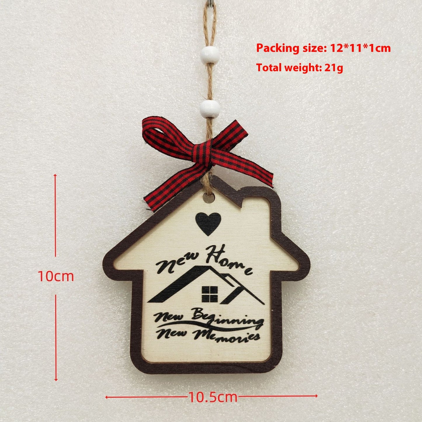 House Christmas Tree Decoration Festival Gift Wooden Pendant