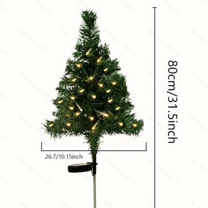 Solar-powered Christmas Cedar Tree Lights For Outdoor Lawn Decoration