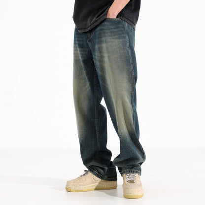 Casual Loose Drooping Straight Jeans For Men Spring