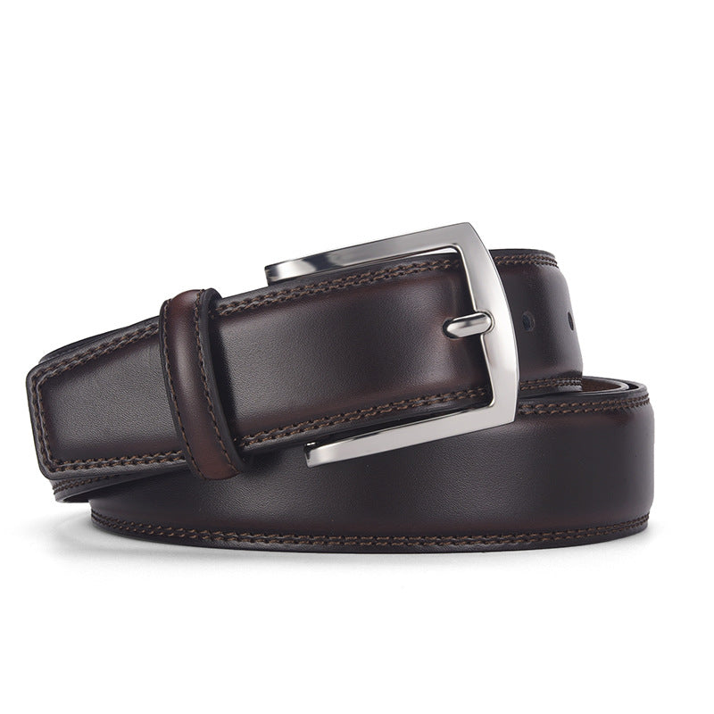 Men's Leather Belt Leather Pin Buckle Casual Belt