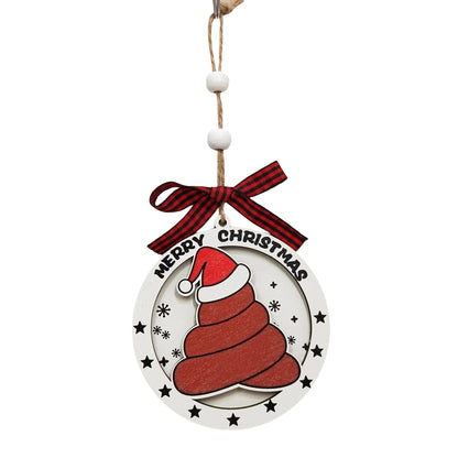 House Christmas Tree Decoration Festival Gift Wooden Pendant