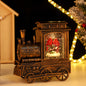 Small Train Christmas Interior Luminous Water Injection Desktop Decoration