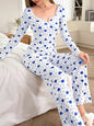 Love Print Pajamas Love Long Sleeve Pants Set
