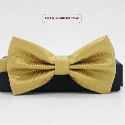 Men's Solid Color Formal Wear Wedding Business Casual Groom Groomsman Bow Tie