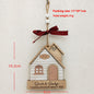 House Christmas Tree Decoration Festival Gift Wooden Pendant