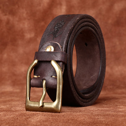 Retro Personality Trend Carved All-matching Jeans Belt