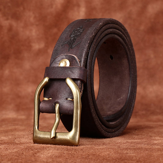 Retro Personality Trend Carved All-matching Jeans Belt