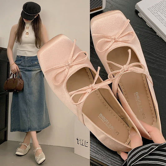 Fashionable All-match Square Head Pumps Women