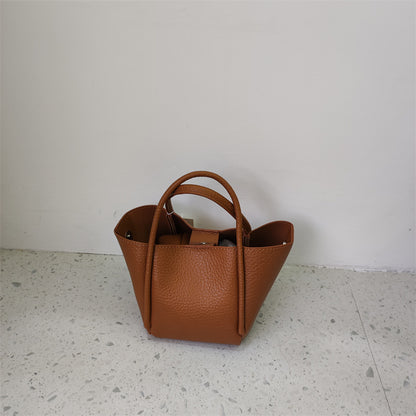 Women's Retro Bucket Bag - Casual Crossbody Style