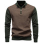 Men's Standing Collar Half Zipper Business Casual Cotton Sweater