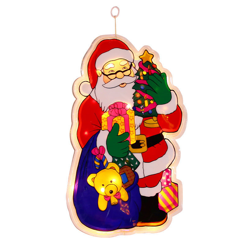 Outdoor Mall Decoration Lights Christmas Day Window Hanging Tree Chandelier Meichen Five-Pointed Star Snowflake Modeling Lights