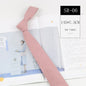 Korean Style Casual Suede Pure Color Artistic Shirt Macaron Color 7cm Hand Tie