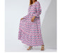 Women's Vintage Printed Bohemian Maxi Dress