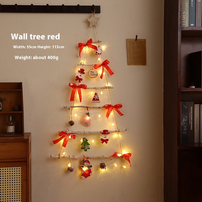 Wall Luminous Non-woven Christmas Tree Window Doors And Windows Decoration Supplies