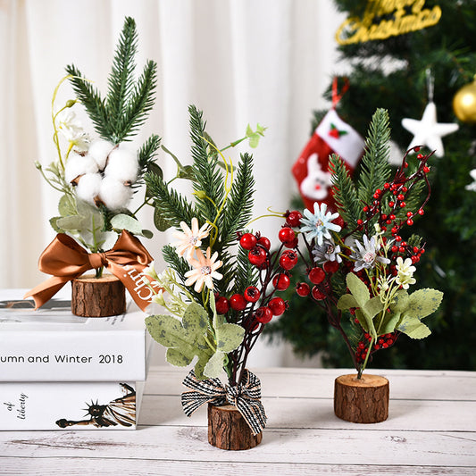 Simple Mini Christmas Decoration Window Small Tree Photography Props