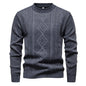 Casual Round Neck Pullover Warm Knitted Sweater For Men