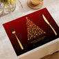 Christmas Digital Printing Placemat Linen Insulation Antifouling Decoration