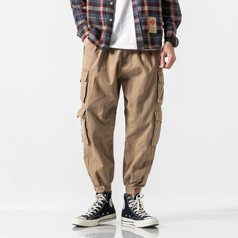 Workwear Men's Japanese Casual Tapered Military Pants