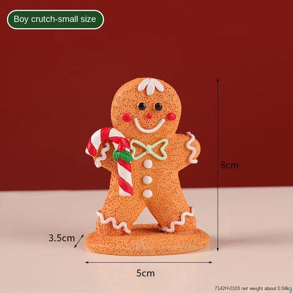 New Christmas Gingerbread Man Decoration Creative Cartoon Gingerbread Man Christmas Atmosphere Layout Decorative Small Ornaments