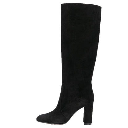 Women's Suede Pleated High Heel Pointed Boots