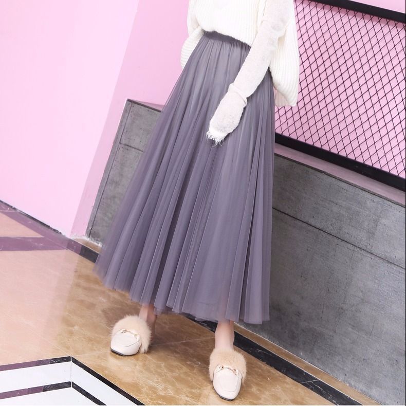 3-layer Tulle Skirt Women's Tulle Large Swing Student Skirt