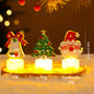 LED Electronic Candle Lights Christmas Trees Santa Claus Snowmen Creative Candles Small Night Lights Home Decorative Ornaments
