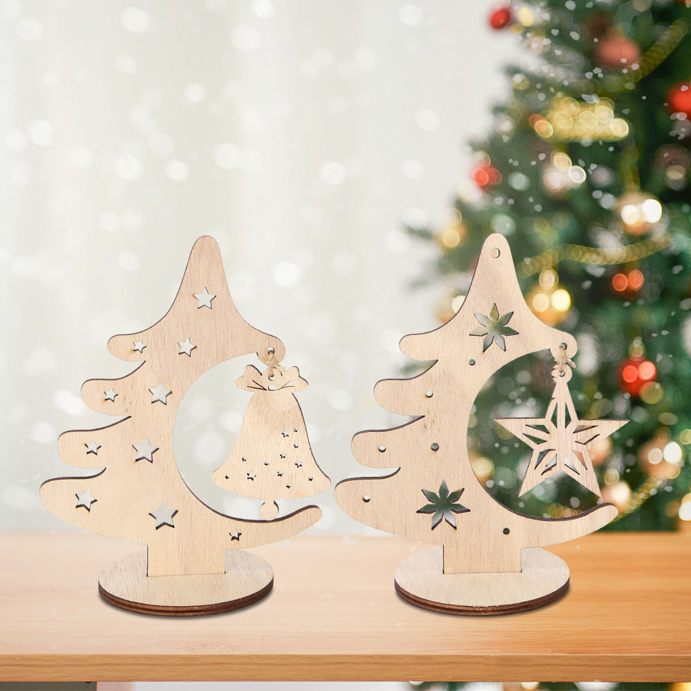 DIY Christmas Tree Hollow Hanging Decoration Table Holiday Party
