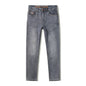Classic Light Luxury Fit Slimming Retro Jeans Gray