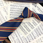 Retro Coffee Color Orange Red Striped Tie Hand Hit 8CM Men